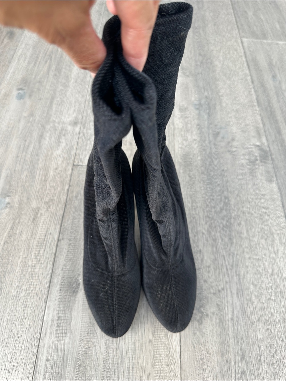 Aquazzura Classic Black Below Calf Stretch Sock Boots